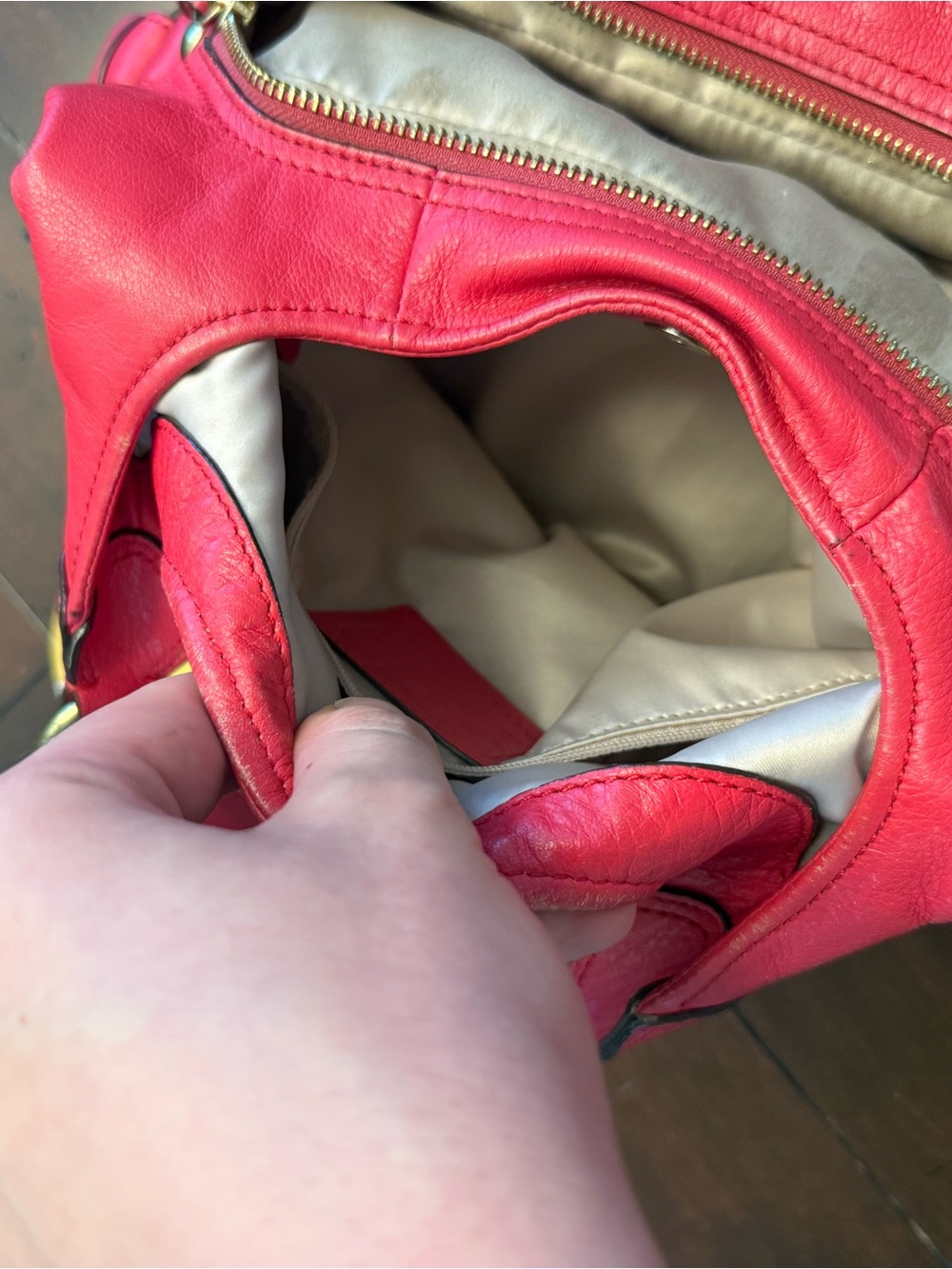 Coach Y2K/Hobo Madison Shoulder Bag Red USED - Picture 16 of 16